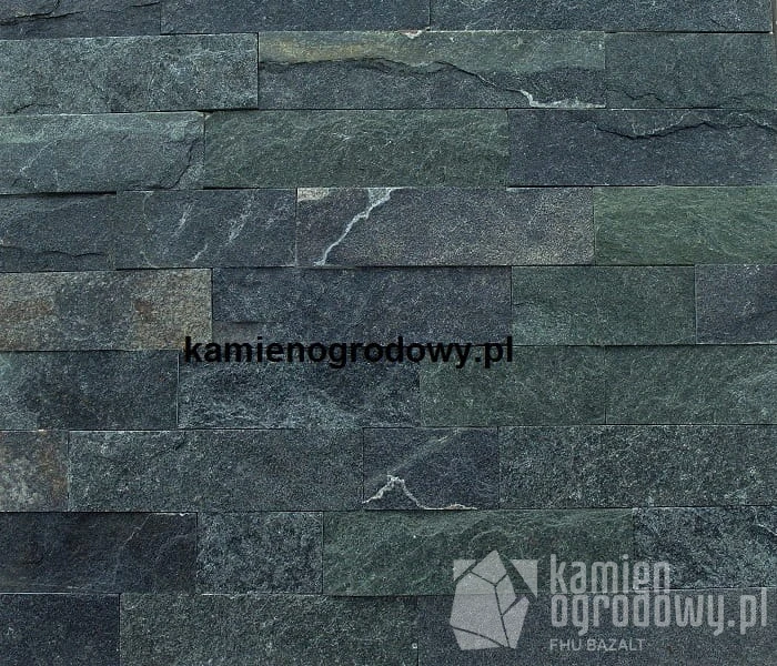 Płytka gnejsowa grfitowo zielona paski 6cm