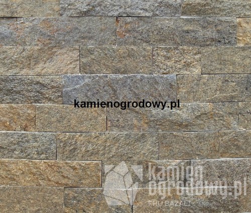 Płytka gnejsowa beżowa ciemna  paski 6cm